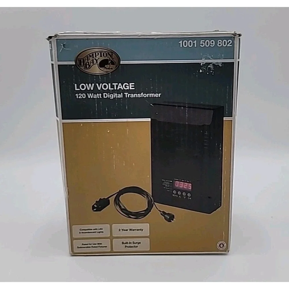 Hampton Bay Low-Voltage 120-Watt Landscape Lighting Transformer - Picture 1 of 10